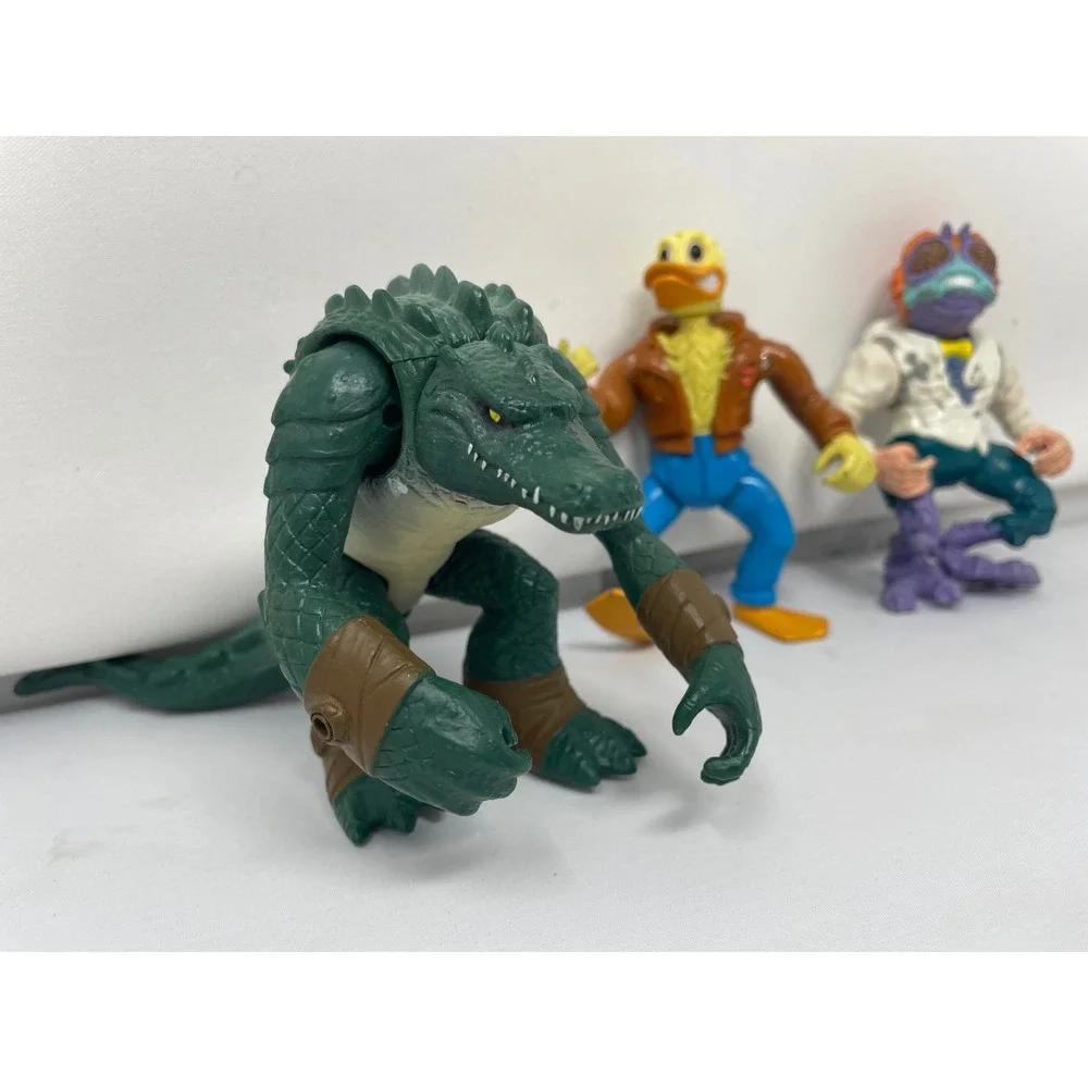 Vintage TMNT Villains Lot – Leatherhead, Ace Duck,‎ Mutagen Man – 1989-90